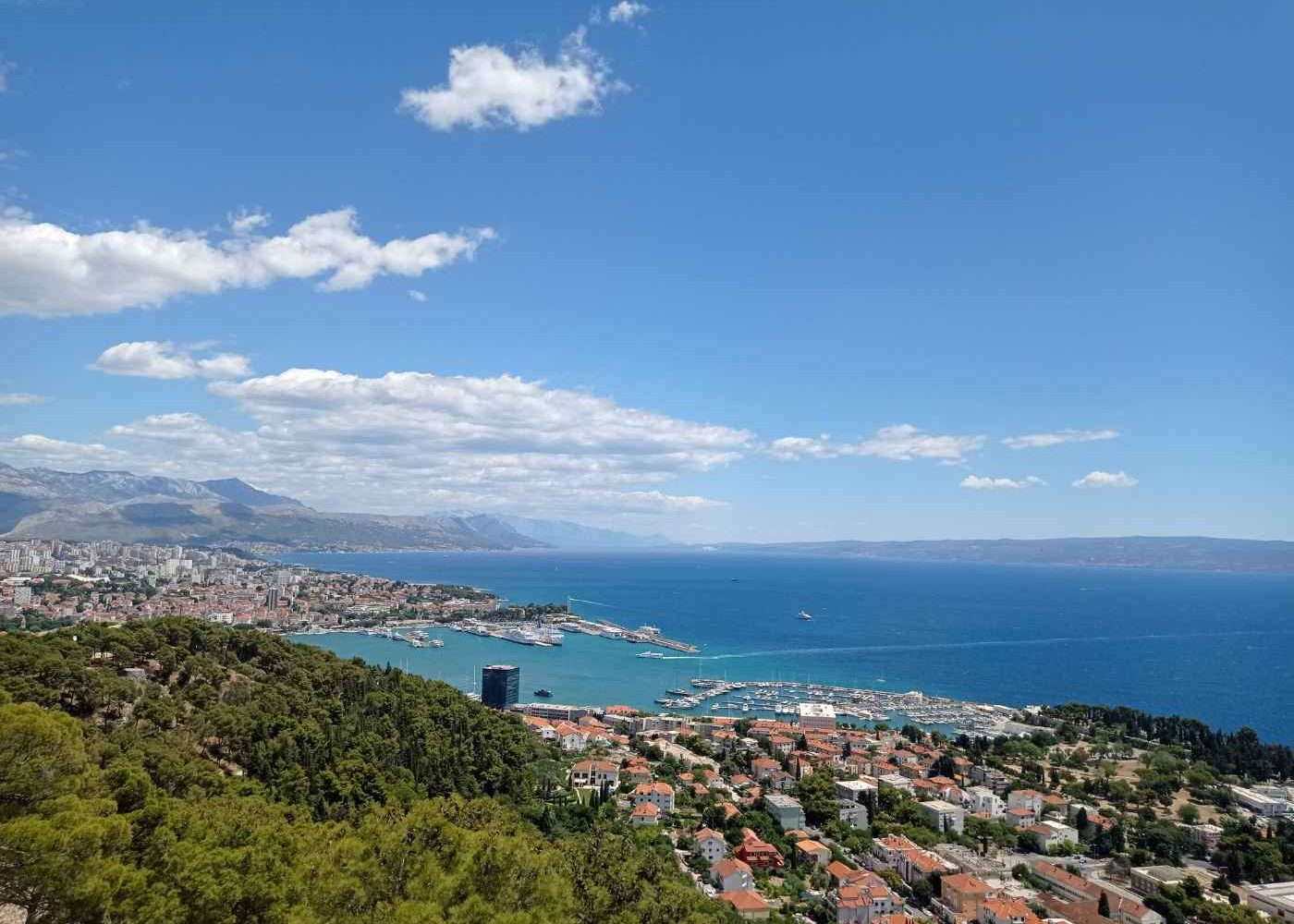 View over harbor of Split
