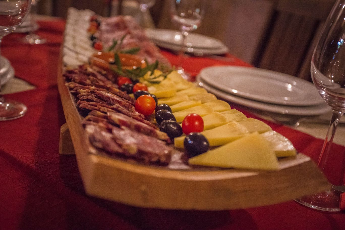Traditional Dalmatian plate with ham and cheese prepared for our guests