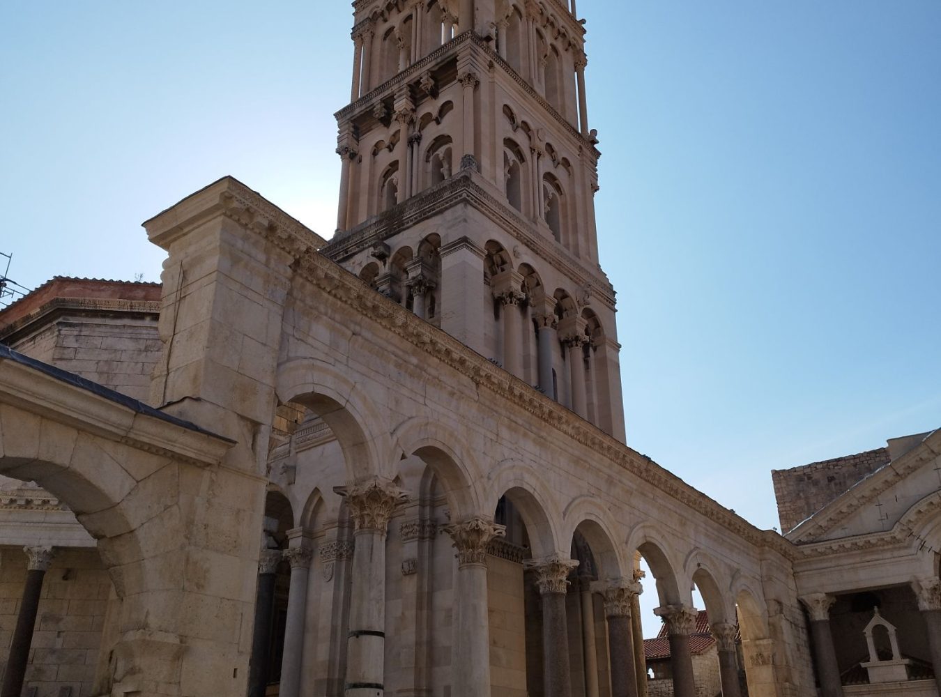 View over Cathedral of Saint Domnius in Split, Diocletian's palace
